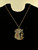 Vintage Egyptian Revival 12k GF Hand Painted Cleopatra Pharaoh Pendant Necklace