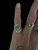 Vintage MCM 14k Gold Semi Black Opal Diamond Spiral Swirl Freeform Ring Sz 5.25