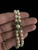 Vintage 14k Gold Diamond Emerald Cultured Pearl Double Strand Bracelet 8.25”