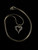 Vintage MCM 14k Gold Asymmetrical Diamond Heart Pendant Necklace 21”