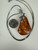 Vintage Sterling Silver Large Baltic Amber Leaf Pendant Necklace 23.5”