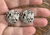 Vintage Crown Trifari Alfred Phillipe Moon Flower  Silver Plated Clip On Earrings
