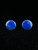 Vintage Sterling Silver Circle Lapis Lazuli Post Back Stud Earrings