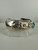 Vintage Sterling 14k Gold Blue Topaz Wide Band Floral Cuff Bracelet 6.5”