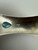 Vintage Sterling 14k Gold Blue Topaz Wide Band Floral Cuff Bracelet 6.5”
