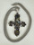 Vintage Sterling Silver Large Multi Gemstone Rainbow Cross Pendant Necklace 31”