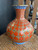 Vintage Japanese Kutani Kara-e Style Red Gold Turquoise Vase 8"H