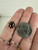 Vintage 10k Gold Bohemian Garnet Oval Halo Ring 6.5