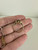 Vintage 10k Gold Bohemian Garnet Oval Halo Ring 6.5