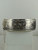 Vintage English MCM Nouveau Revival Sterling Silver Etched Bangle Bracelet 6.75”