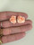 Vintage MCM 14k Gold Rose Carved Pink Angel Skin Coral Earrings