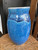 Vintage Studio Pottery Vase Blue Drip Glaze Handmade Signed A Z 8 3/8” High