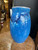 Vintage Studio Pottery Vase Blue Drip Glaze Handmade Signed A Z 8 3/8” High
