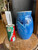 Vintage Studio Pottery Vase Blue Drip Glaze Handmade Signed A Z 8 3/8” High
