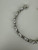 Vintage Sterling Silver Marquise Quartz Chain Link Bracelet 7.5"