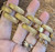 V intage Monet Elegant Gold textured finish Tank Link Bracelet 1960's 7"