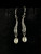 Vintage Sterling Silver Bali Pearl Dangle/Drop Hook Earrings 1.75"