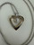 Vintage Sterling Silver GP Diamond Trio Heart Pendant Necklace 22”