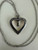 Vintage Sterling Silver GP Diamond Trio Heart Pendant Necklace 22”