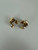 Vintage 70’s 14k Two Tone Gold X Kiss Stud Earrings .5"