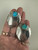 Vintage Sterling Silver Navajo Kingman Turquoise Large Shell Earrings 2”