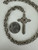 Vintage Sterling Silver Garnet Marcasite Gothic Cross Pendant Necklace 24”