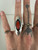 Vintage Sterling Silver Handmade Navajo Red Coral Elongated Ring Sz 7.75