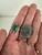Vintage Sterling Silver Malachite Marcasite Navette Ring Sz 8
