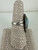 Vintage Sterling Silver Navajo Large Robins Egg Turquoise Handmade Ring Sz 7.5