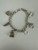 Vintage Sterling Silver Love Themed Charm Bracelet