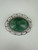 Vintage Sterling Mexico Large Malachite Large Brooch/Pin 2.75”