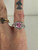 Vintage Art Deco Style Sterling Pink CZ Ring 7.25