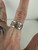 Vintage Art Deco Style Sterling Silver Wide Band Filigree Ring 9