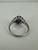 Antique Art Deco 14k White Gold Sapphire Pave Diamond Ring 7.75
