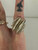 Vintage Sterling Silver Two Tone Large Brutalist Twisted Biker Ring