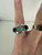 Vintage Sterling Silver Bali Turquoise Onyx Carnelian Ring 6.25