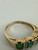 Vintage 14k Gold Emerald Diamond 4 Stone Ring 7