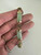 Vintage Sterling Gold Plated Chinese Mint Green Jade Bracelet 7.75”