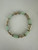 Vintage Sterling Gold Plated Chinese Mint Green Jade Bracelet 7.75”