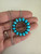 Vintage Bea Tom Sterling Navajo Turquoise Circle Brooch/Pin Pendant Necklace