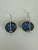 Vintage Sterling Silver Denim Lapis Dangle/Drop Earrings