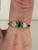 Vintage MCM 14k Gold Emerald Diamond Trilogy Ring 6.75
