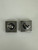 Vintage Sterling Silver Middle Eastern Square Beaded Plate Stud Earrings