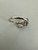 Vintage Sterling Silver Heart Arrow Garnet Bypass Ring 6.75