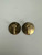 Vintage 12k Gold Filled Engraved Signature Plate Screw Back Earrings