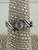 Vintage Sterling Silver Cubic Zirconia Twisted Band Ring 6.5
