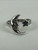 Vintage Sterling Silver Moonface Star Adjust Bypass Ring