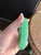 Vintage Green Burmese Jadite Jade Carved Bangle Bracelet 8” Larger Wrist