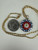 Vintage Sterling Silver GP Murano Circle Pendant Necklace 18.5”
