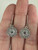 Vintage Sterling Silver Aquamarine Halo Dangle/Drop Earrings